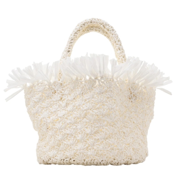 Borsa in raffia Accademia Sartoriale Tele di Aracne